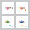 2017 Calendar Calendar Vector Modern Design. Royalty Free Stock Photo