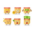 Calendar cartoon character with cute emoticon bring money Royalty Free Stock Photo