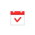 Calendar check icon. Clipart image