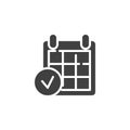 Calendar check page vector icon