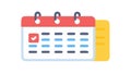 Calendar with Checkmarks: Task Management and Deadlines, vector design Generative AI Royalty Free Stock Photo