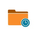 Calendar clock folder history time timetable wait icon