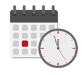 calendar and clock symbol, deadline concept