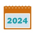 2024 Calendar Colored Icon. Editable Vector EPS Symbol