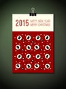 2015 calendar cover. 2015, Happy New Year, Marry Royalty Free Stock Photo