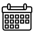 Calendar cruise icon, outline style