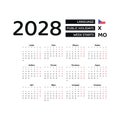 Calendar 2028 Czech language with Czech public holidays.