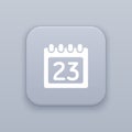 Calendar, Data button Royalty Free Stock Photo