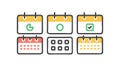 Calendar with Date, Event Planning Schedule, vector design Generative AI Royalty Free Stock Photo