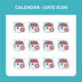 Calendar and date icon set Royalty Free Stock Photo