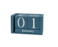 A calendar with the date of January 01st