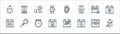 Calendar and date line icons. linear set. quality vector line set such as mute, spring, christmas, calendar, calendar, save time, Royalty Free Stock Photo