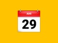 Calendar date month time icon. Diary calendar event flat icon. Calendar icon august.