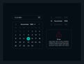 Calendar date picker UI elements kit Royalty Free Stock Photo