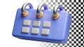Calendar, date and schedule reminder png transparent image Generative AI