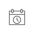 Calendar Date Time outline icon