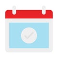 Calendar, date Vector Icon which can easily modify or edit Royalty Free Stock Photo