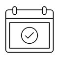 Calendar, date Vector Icon which can easily modify or edit Royalty Free Stock Photo