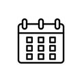 Calendar dates icon. Simple line, outline vector elements of almanac icons for ui and ux, website or mobile application