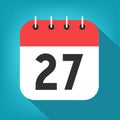 Calendar day 27. Number twenty-seven.