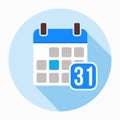 Calendar 31 of december icon vector.