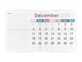 Calendar December 2023