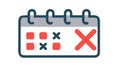 Calendar Declined Task: Event Cancellation Icon Vector, vector design Generative AI Royalty Free Stock Photo