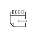 Calendar delete line icon