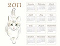 Calendar design 2011 Royalty Free Stock Photo