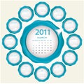 Calendar design 2011 Royalty Free Stock Photo