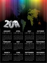 Calendar Design 2011 Royalty Free Stock Photo
