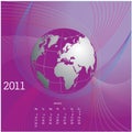 Calendar design 2011 Royalty Free Stock Photo