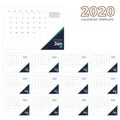 Calendar 2020 design set template replace image