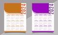 Calendar Design Template. One page or wall calendar design. Royalty Free Stock Photo