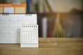 2022 Calendar desk place on the table. Desktop Calender for Planner to plan agenda, timetable, appointment, organization,