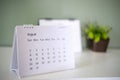 2021 Calendar desk place on table. Desktop Calender for Planner to plan agenda, timetable, appointment, organization, management Royalty Free Stock Photo