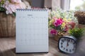 Calendar desk for Planner and organizer to plan and reminder daily appointment, meeting agenda, schedule, timetable, and Royalty Free Stock Photo