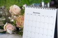 2021 Calendar desk for Wedding Planner and organizer to plan and reminder daily appointment, meeting agenda, schedule, timetable, Royalty Free Stock Photo