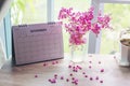 2021 Calendar desk for Wedding Planner and organizer to plan and reminder daily appointment, meeting agenda, schedule, timetable, Royalty Free Stock Photo