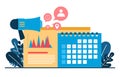 Calendar Digital Marketing Commerce Mobile Web Analysis Design Illustration