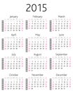 2015 calendar