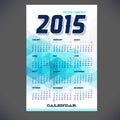 Calendar for 2015 with emplate design,