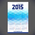 Calendar for 2015 with emplate design,