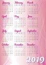 2019 pink waves calendar