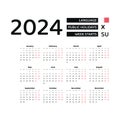 Calendar 2024 English language with Bahrain public holidays.