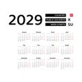Calendar 2029 English language with Bahrain public holidays.