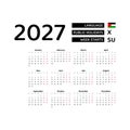 Calendar 2027 English language with Palestine public holidays.