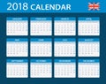 Calendar 2018 - English Version