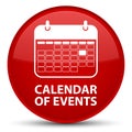 Calendar of events special red round button