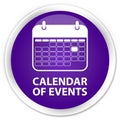 Calendar of events premium purple round button